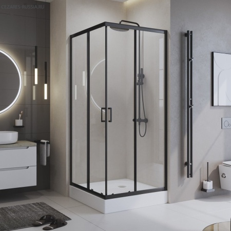 Душевой уголок BelBagno UNO-195-A-2-100-C-NERO