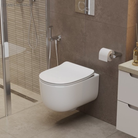 Чаша подвесного безободкового унитаза Belbagno со смывом TORNADO BelBagno SOFT-TOR BB084CH-TOR