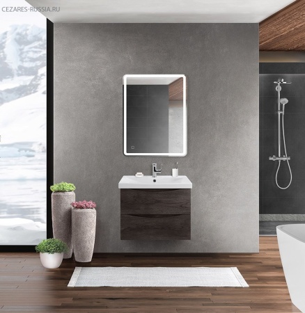 База под раковину подвесная BelBagno MARINO-CER-600-2C-SO-RNG-P Rovere Nature Grigio