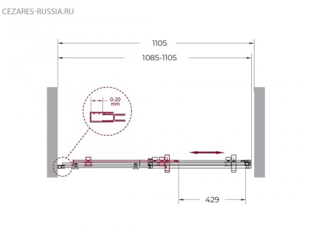 Душевая дверь BELBAGNO MARINO-BF-1 MARINO-BF-1-120-C-Cr