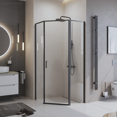 Душевой уголок BelBagno UNO-195-P-1-100-C-NERO